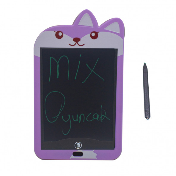Yazı Tahtası Çocuk Yazı tahtası Dijital 8,5 inc Ekran Kalemli Mor