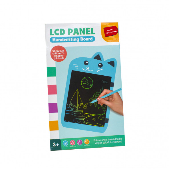 Yazı Tahtası Çocuk Yazı tahtası Dijital 8,5 inc Ekran Kalemli Mor - 2