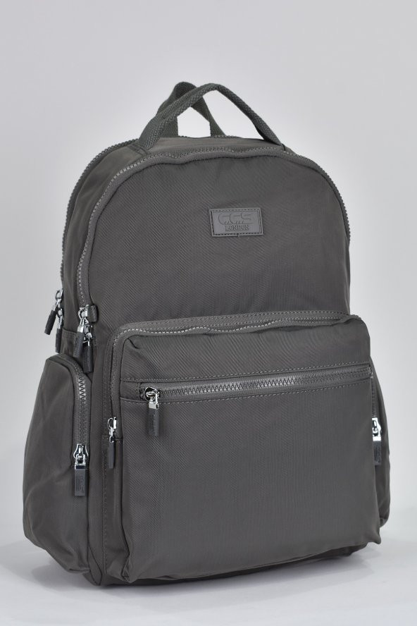 Elatae Unisex Çok Gözlü Günlük Seyahat Okul Sırt Çantası Gri 17295 - 2