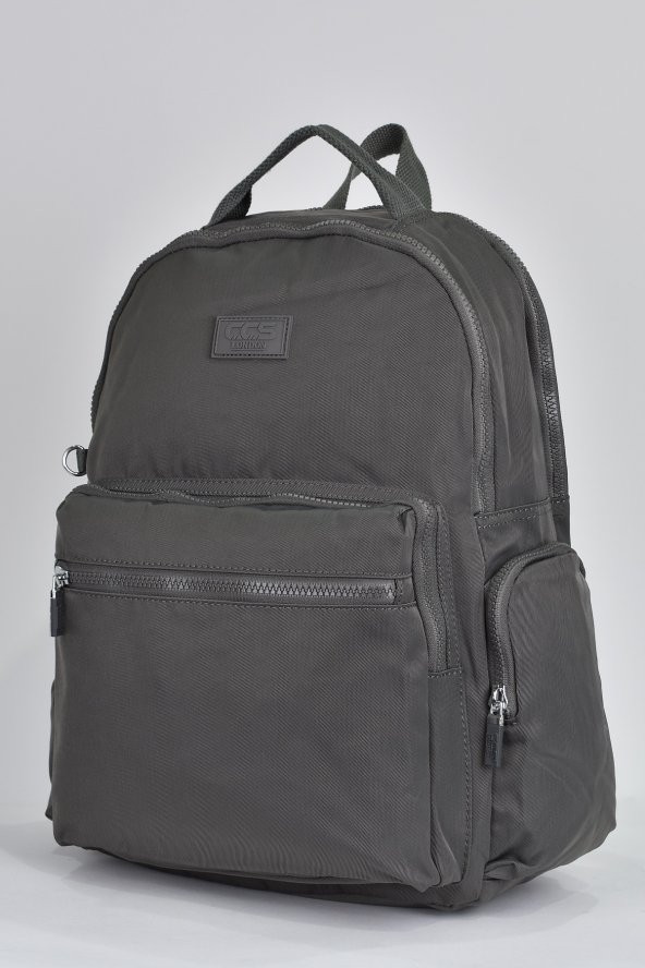 Elatae Unisex Çok Gözlü Günlük Seyahat Okul Sırt Çantası Gri 17295 - 4