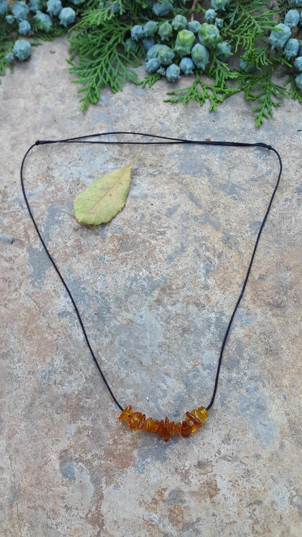 STONEAGE JEWELLERY Kehribar Antiallerjik Bayan Kolye