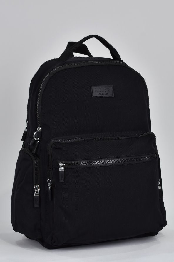 Elatae Unisex Çok Gözlü Günlük Seyahat Okul Sırt Çantası Siyah 17295 - 2