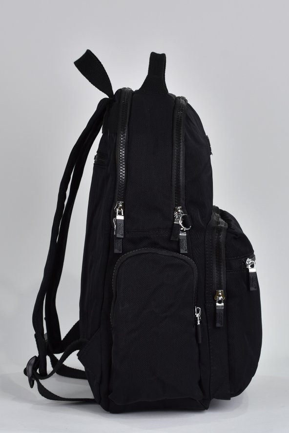 Elatae Unisex Çok Gözlü Günlük Seyahat Okul Sırt Çantası Siyah 17295 - 3