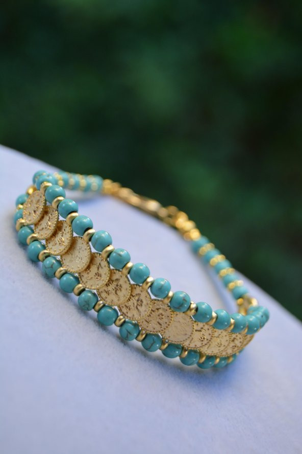 STONEAGE JEWELLERY Turkuaz TuğraIı Bileklik - Resim 2