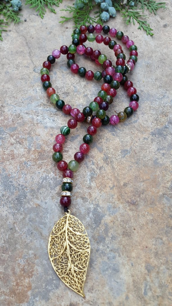 STONEAGE JEWELLERY Akik Doğal Taş 99 Tesbih Kolye - 2