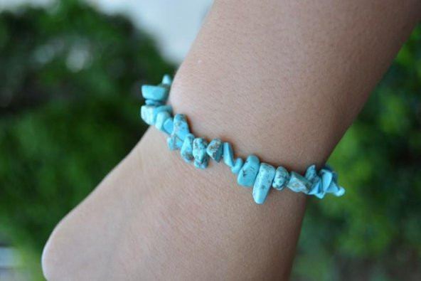 STONEAGE Turkuaz Doğal Taşlı Kadın Bileklik - Resim 2