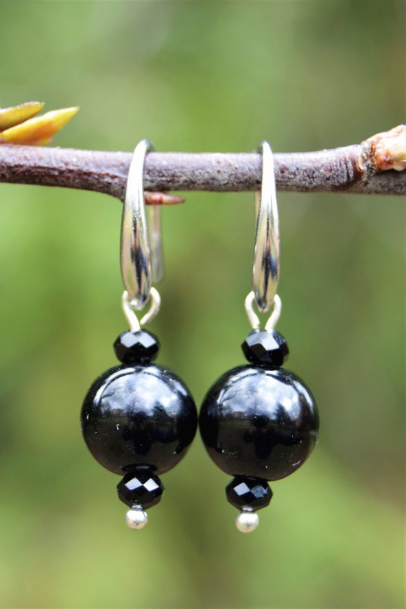 STONEAGE Oniks Doğal Taş Tasarım Bayan Küpe ürün görseli