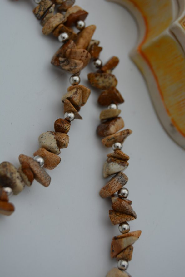 STONEAGE JASPER TAŞLI KOLYE - Resim 3