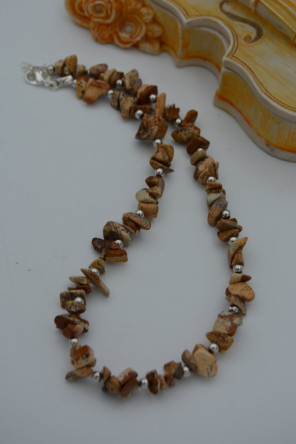 STONEAGE JASPER TAŞLI KOLYE - Resim 4