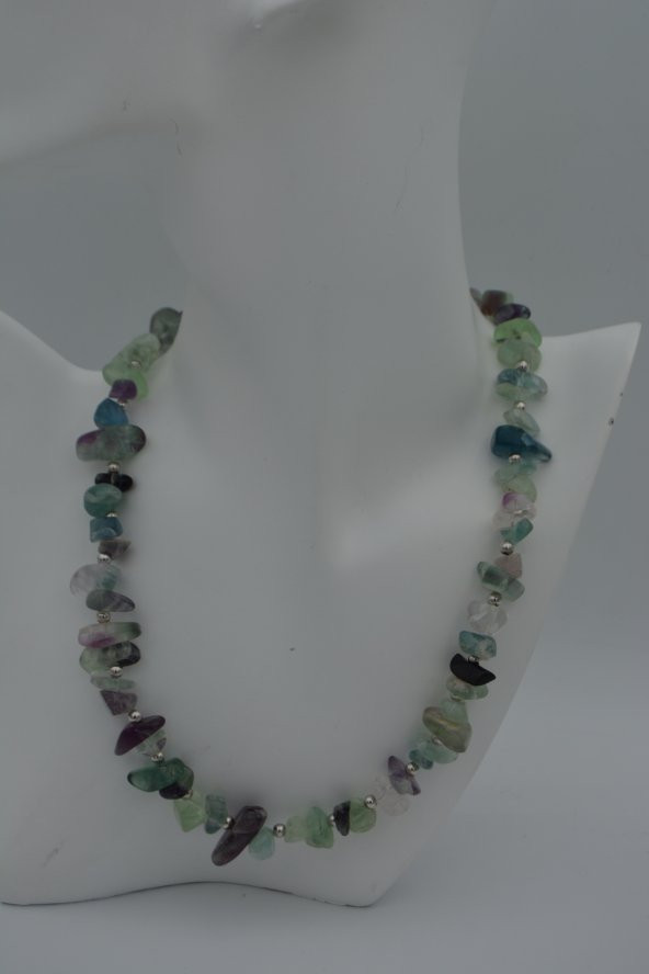 STONEAGE FLORİT DOĞALTAŞLI KOLYE - Resim 2