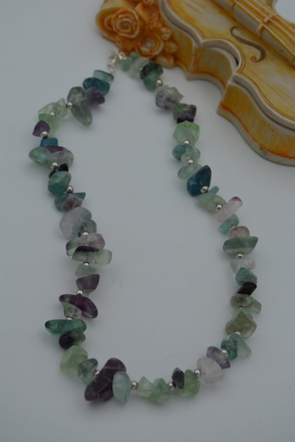 STONEAGE FLORİT DOĞALTAŞLI KOLYE - Resim 4