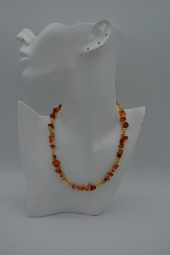 STONEAGE YEMEN AKİĞİ DOĞALTAŞLI KOLYE - Resim 3