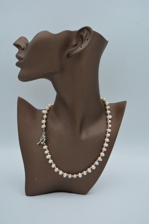 STONEAGE PEMBE İNCİ KOLYE - Resim 2