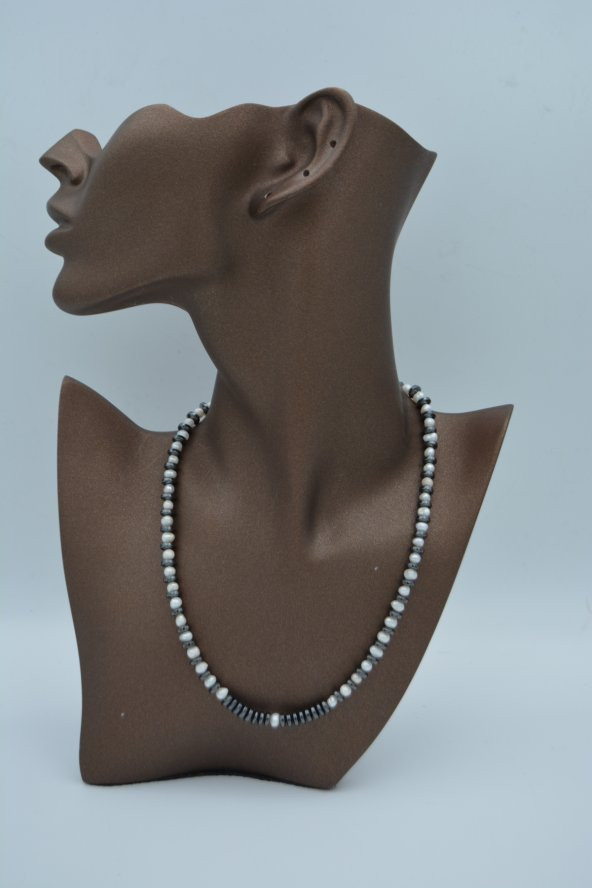 STONEAGE İNCİ VE HEMATİT KOLYE - Resim 3