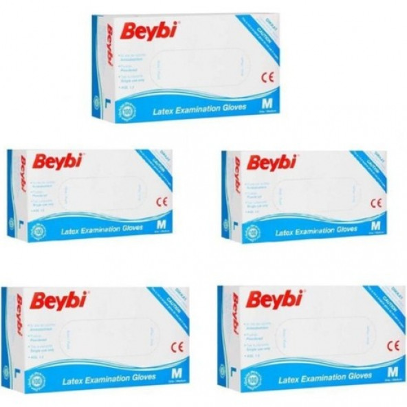 BEYBİ  PUDRALI  LATEKS  ELDİVEN  M BEDEN  5 PAKET ürün görseli