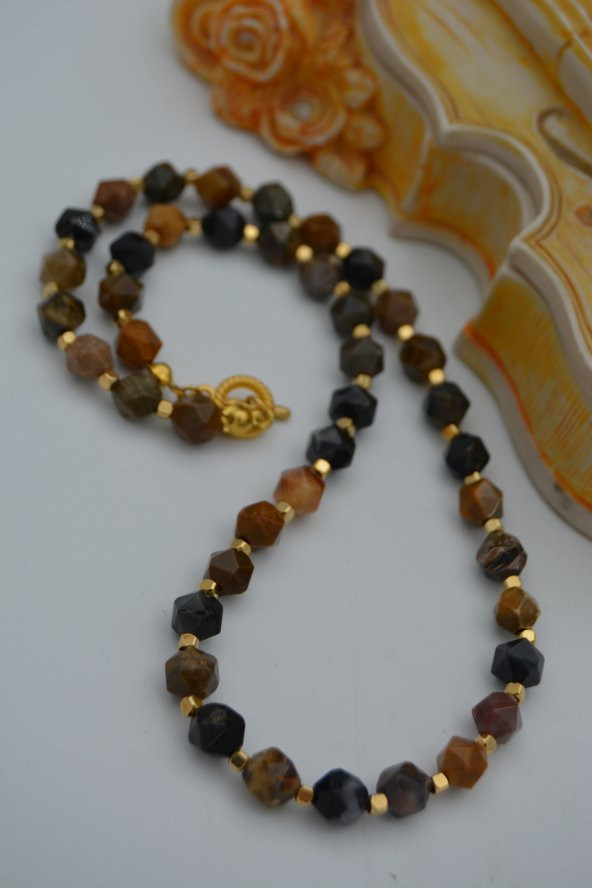 STONEAGE ÖZEL KESİM AGAT KOLYE - Resim 4