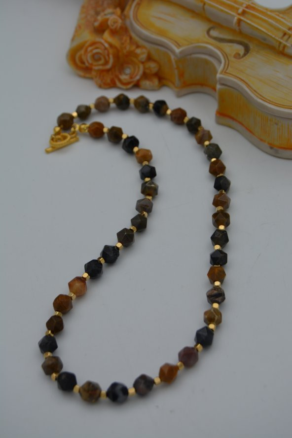 STONEAGE ÖZEL KESİM AGAT KOLYE - Resim 5