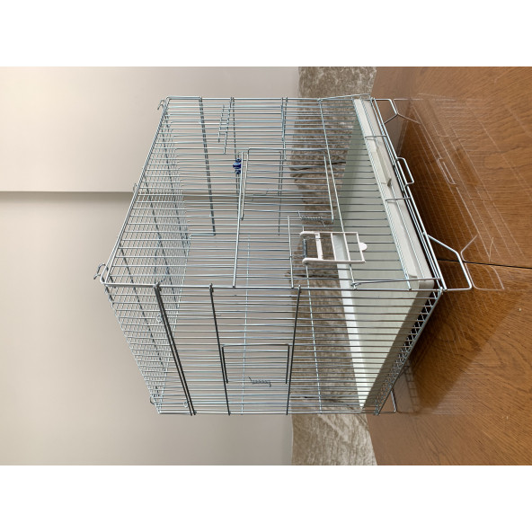 Muhabbet Kuşu Üretim Kafesi - Kalın Telli Çekmeceli - 3