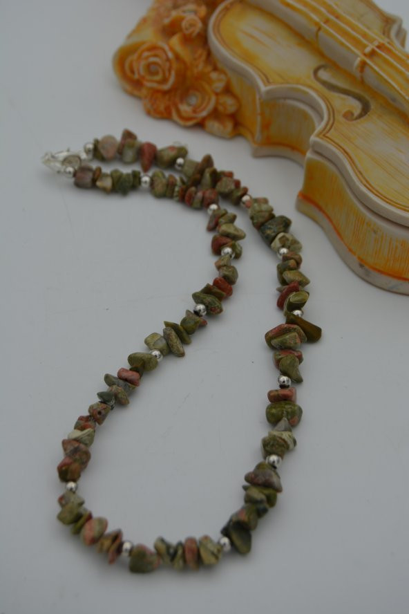 STONEAGE UNAKİT DOĞALTAŞLI KOLYE - Resim 3