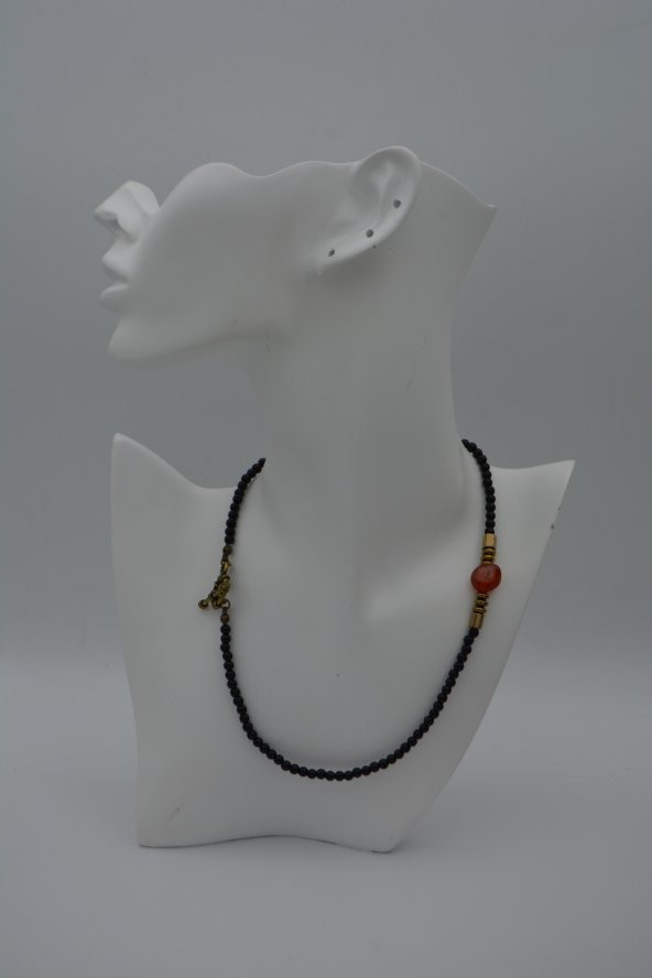 STONEAGE ONİKS HEMATİT VE AGATE TAŞLI KOLE - 5