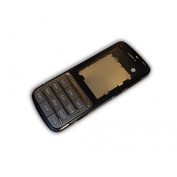 Nokia C3-01 Kasa Kapak Tuş Takımı C3-01 Uyumlu Siyah Renk Orta Kasa Ön Kapak Arka Kapak Tuş Takımı