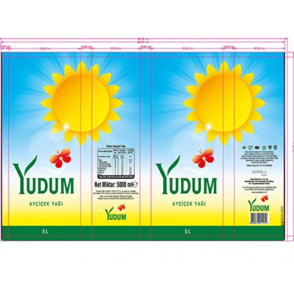 YUDUM AYÇİÇEK YAĞI 5 LİTRE - 2