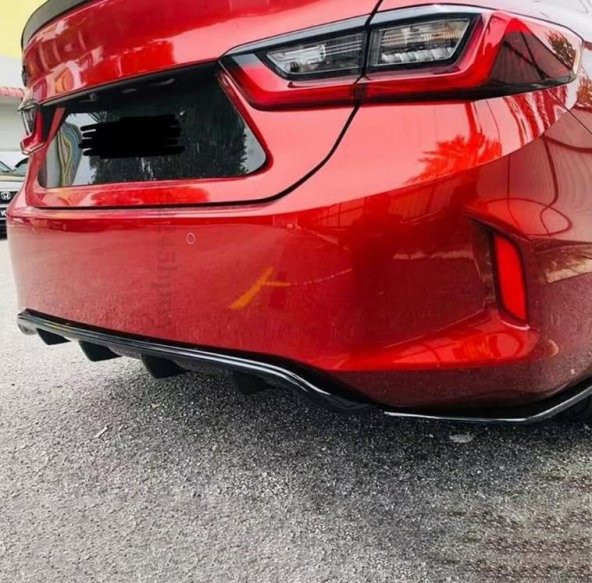 Honda City Difüzör Ve Flap Seti Pianoblack 2020+ - 3