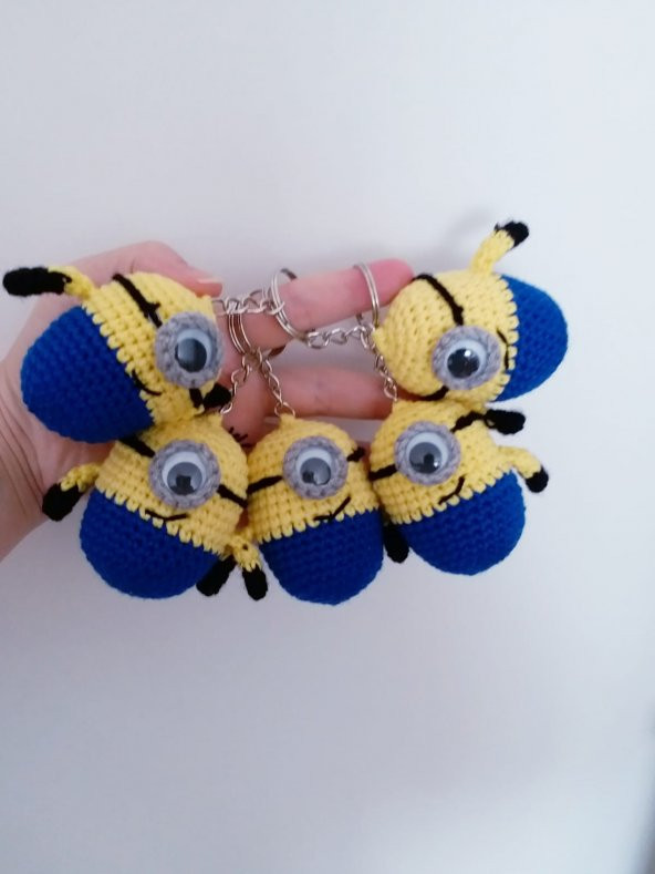 Minions Amigurumi Organik Anahtarlık - 2