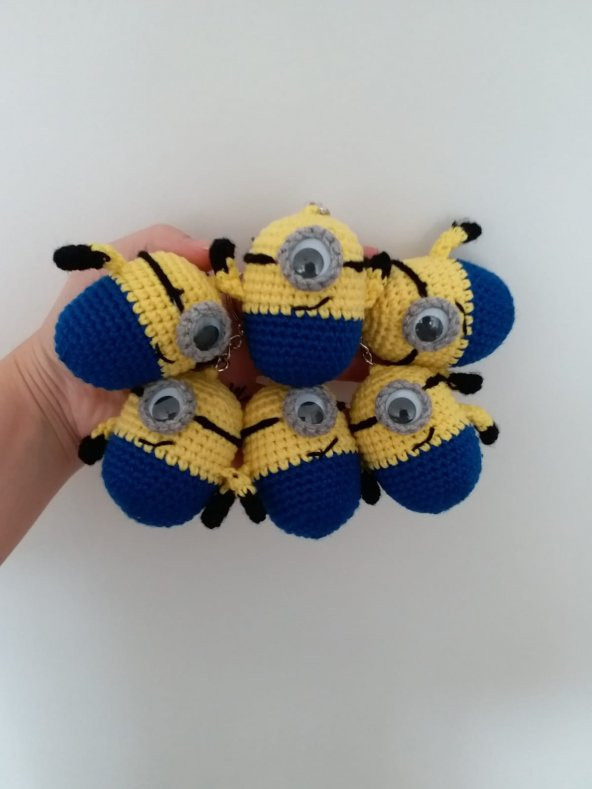 Minions Amigurumi Organik Anahtarlık - 3