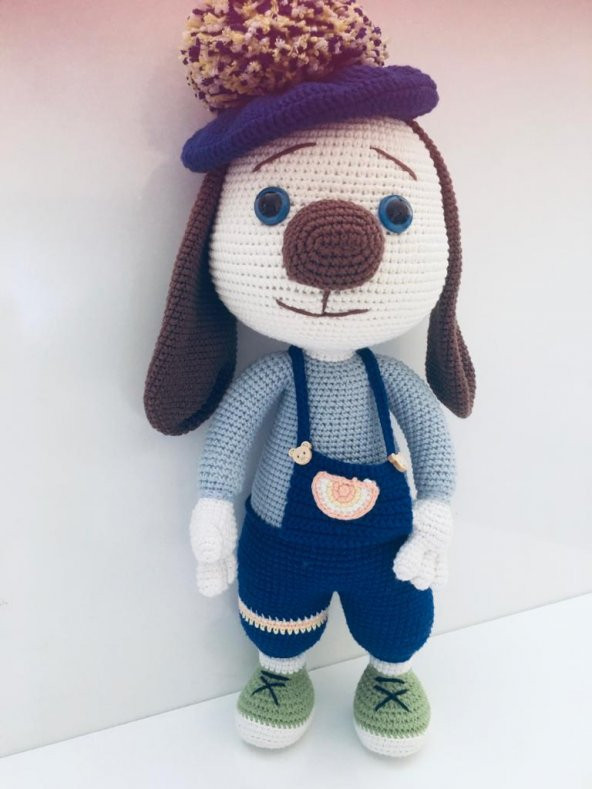 Ressam Köpek Amigurumi Organik Oyuncak - 2