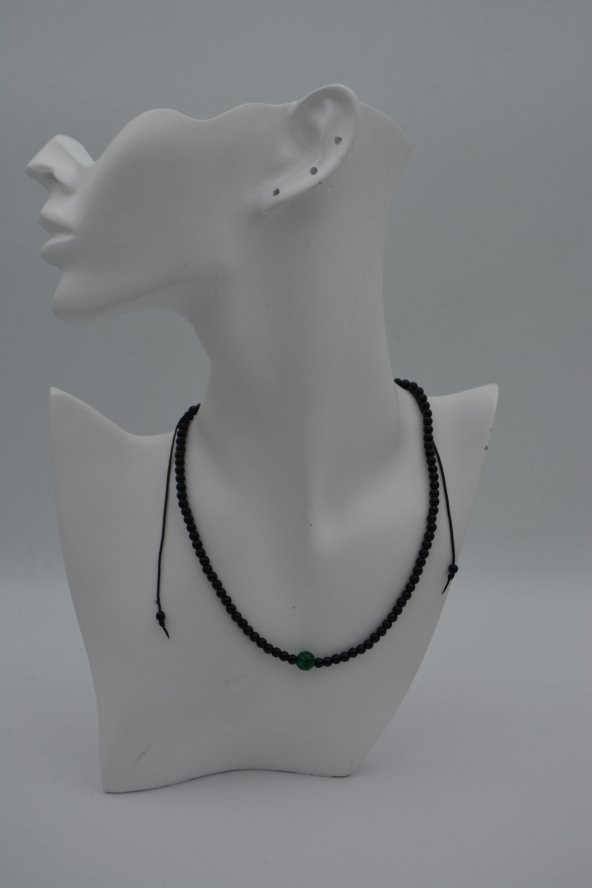 STONEAGE JEWELLERY Malahit ve Oniks Kolye - Resim 4