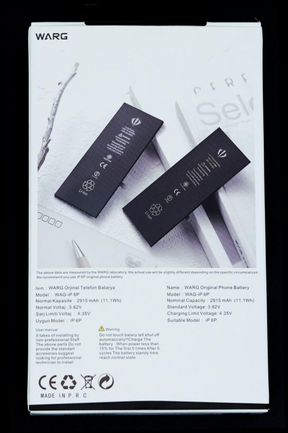 iPhone 6 Plus Uyumlu 2915 mAh Batarya - 4