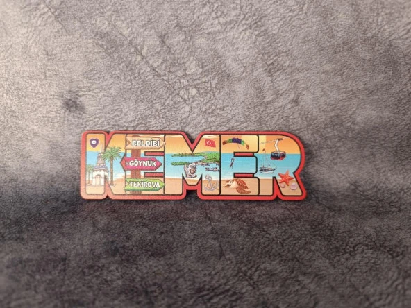 Magnet Antalya Görseli Türk Bayraklı Turistik Buzdolabı Süsü Manyetik ürün görseli