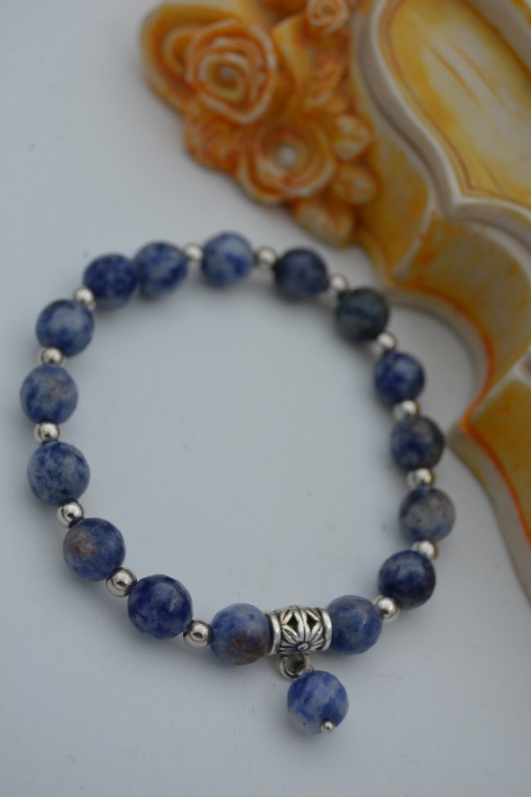 STONEAGE JEWELLERY Sodalit Doğal Taşından Bileklik - 3