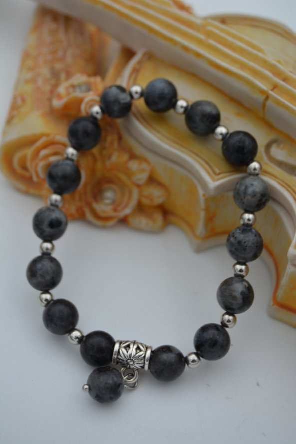 STONEAGE JEWELLERY Larvakit Doğal Taşlı Bileklik - Resim 2