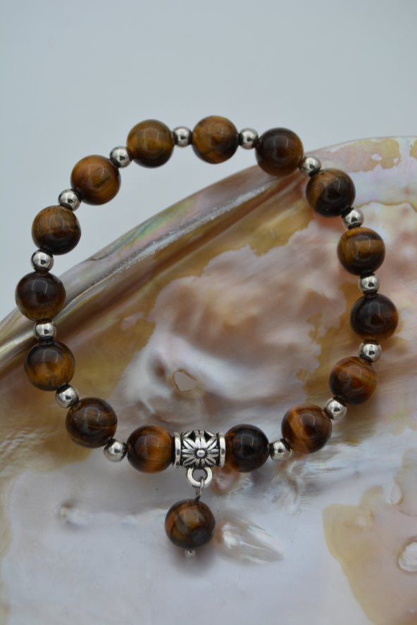 STONEAGE JEWELLERY Kaplan Gözü Doğal Taşlı Bileklik - Resim 4