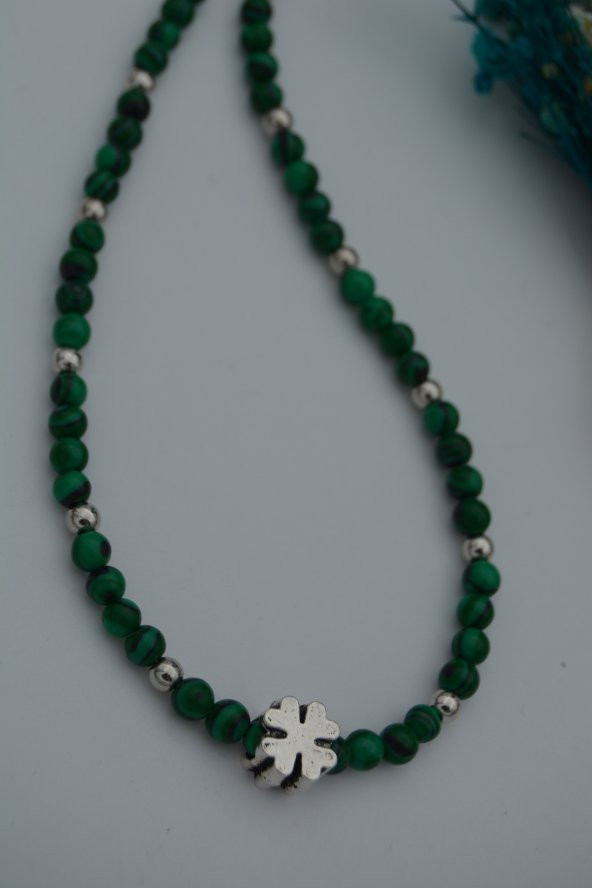 STONEAGE Malahit Doğal Taşlı Kolye - Resim 4