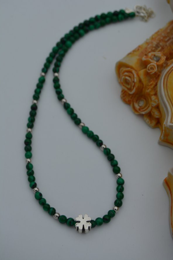 STONEAGE Malahit Doğal Taşlı Kolye - Resim 5