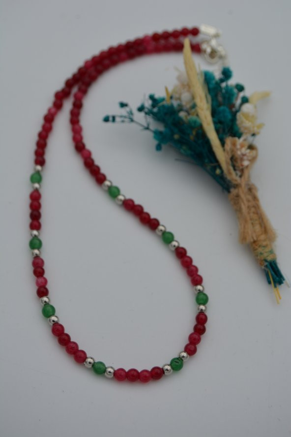 STONEAGE Ceyt ve İnci Taşlı Bayan İçin Kolye - Resim 3