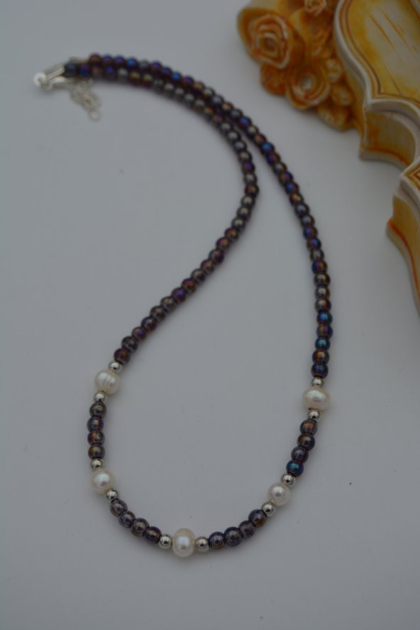 STONEAGE Kristal ve Gerçek İncili Kolye - 3