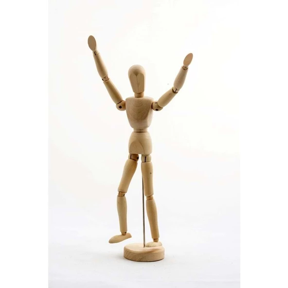 Ahşap Model Manken Ahşap Robot 30 Cm ürün görseli 1