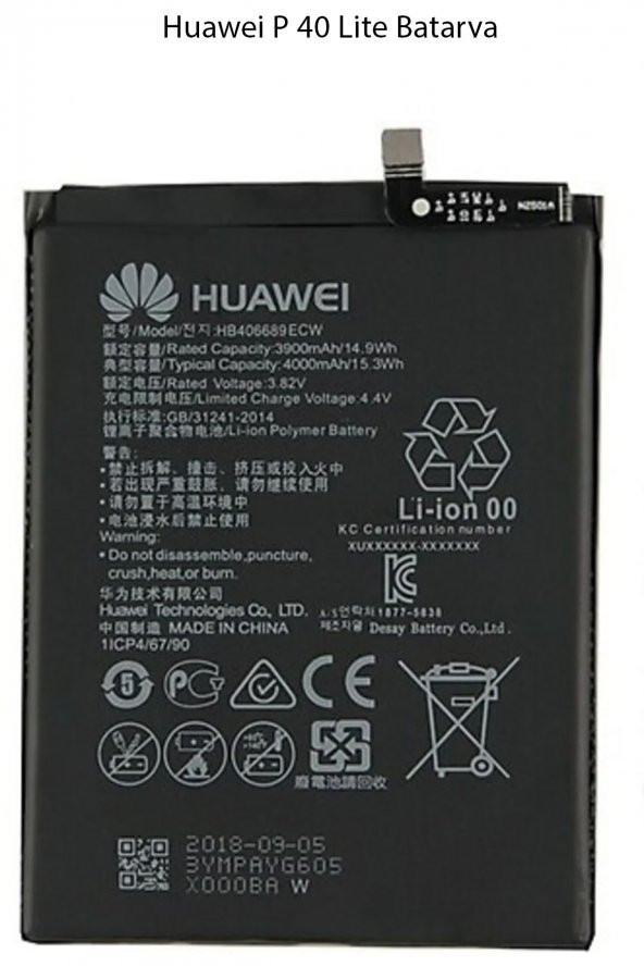 Huawei P40 Lite Batarya Pil