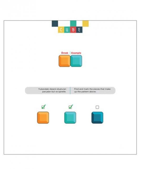 CUBE (3+ Yaş) IQ Dikkat Ve Yetenek Geliştiren Kitaplar Serisi - 3