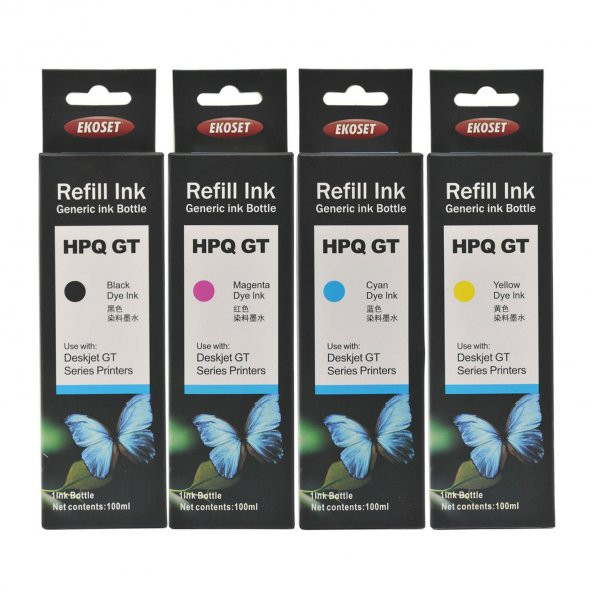 Ekoset hp Smart Tank 530 uyumlu mürekkep 4 renk - Resim 2