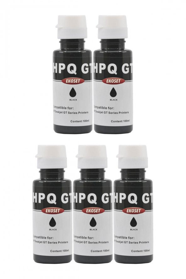 Ekoset hp GT5810 hp GT5820 uyumlu Siyah Mürekkep 5li set - Resim 3