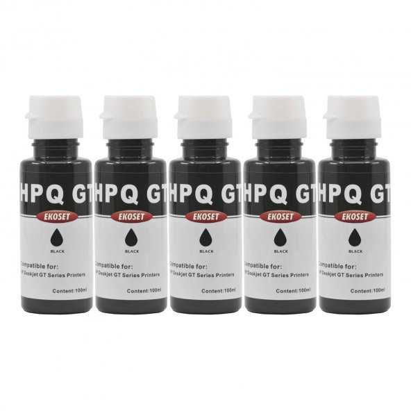 Ekoset hp ink Tank 115 315 415 Uyumlu Siyah Mürekkep 5li set