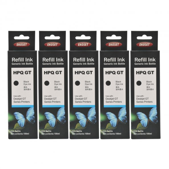 Ekoset hp ink Tank 115 315 415 Uyumlu Siyah Mürekkep 5li set - Resim 2