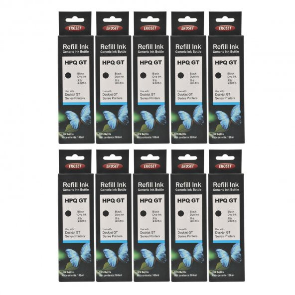 Ekoset hp ink Tank 115 315 415 Uyumlu Siyah Mürekkep 10 adet - Resim 2