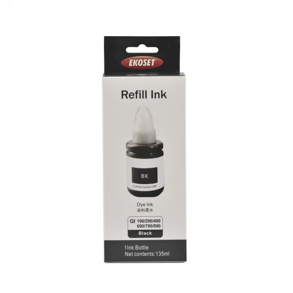 Ekoset Canon Pixma G3400 uyumlu Siyah mürekkep 135 ml - Resim 2