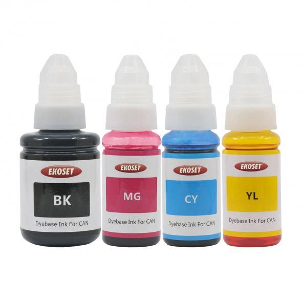 Ekoset Canon Pixma G3410 uyumlu Muadil mürekkep 4 renk